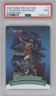 Shai Gilgeous-Alexander from the 2023-24 Panini One and One set graded by PSA and given an overall grade of 9.