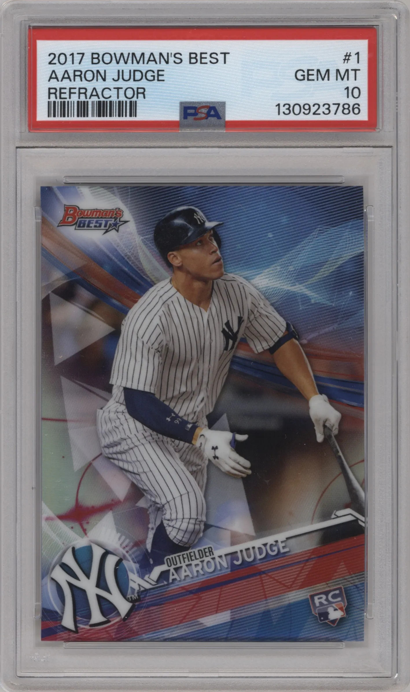 2017 Bowman’s Best Aaron Judge Refractor #1 PSA 10