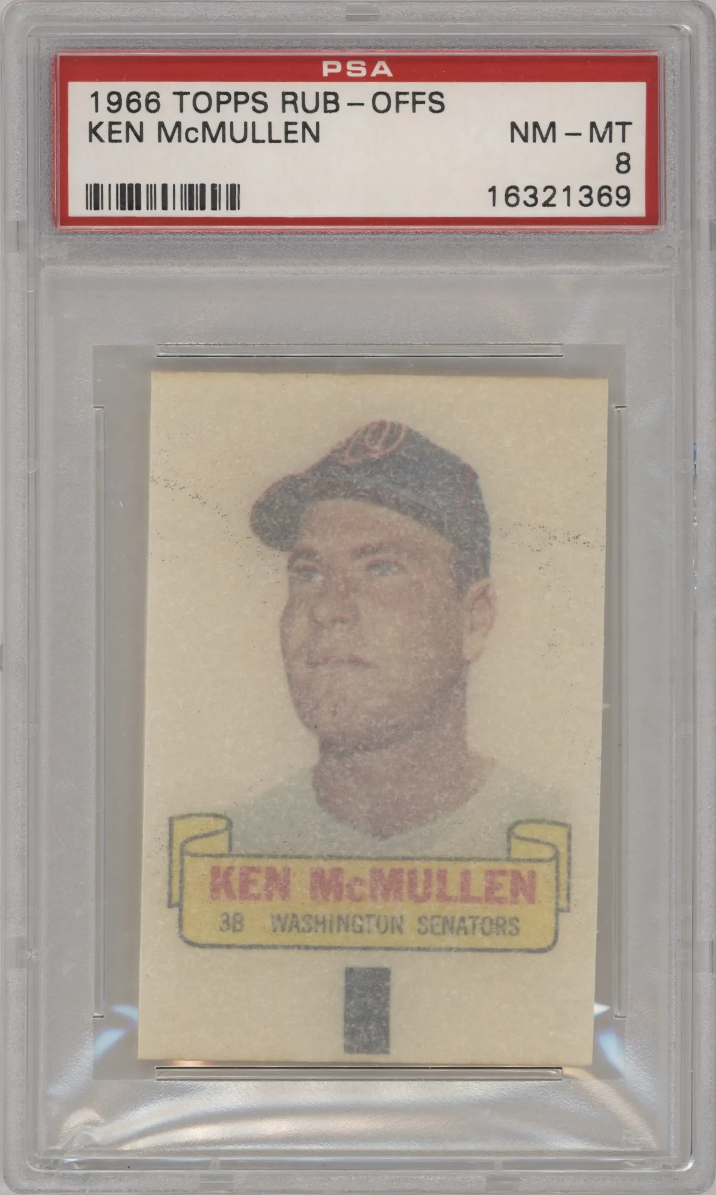 1966 Topps Rub-Offs Ken McMullen PSA 8