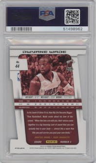Dwyane Wade from the 2013-14 Panini Prizm set featuring a Die-Cut Light Blue  parallel graded by PSA and given an overall grade of 9.