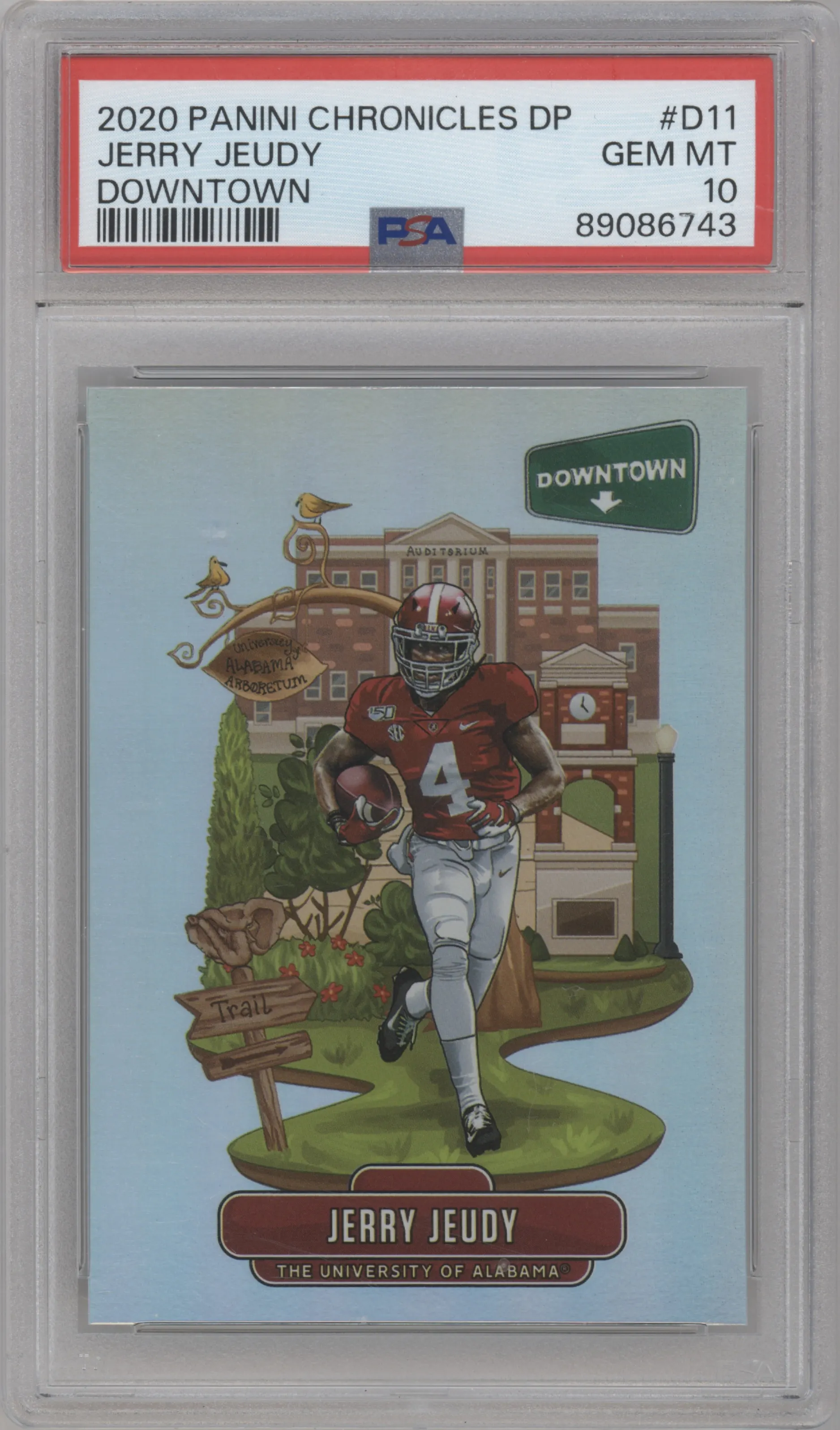 2020 Panini Chronicles Draft Picks Downtown Jerry Jeudy #D11 PSA 10