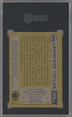 Lawrence Taylor from the 1982 Topps set graded by SGC and given an overall grade of 8.
