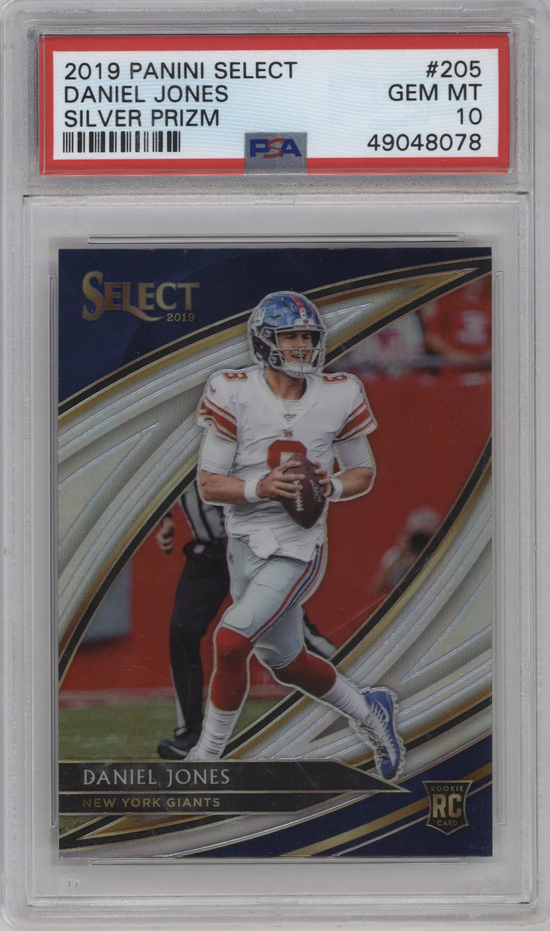 2019 Panini Select Field Lvl. Daniel Jones Silver Prizm PSA 10