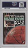 Glen Rice from the 1992-93 Topps Stadium Club set graded by PSA and given an overall grade of 9.