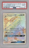 Kommo-o GX from the 2017 Pokemon S&M set graded by PSA and given an overall grade of 9.