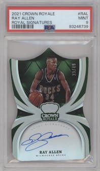 Ray Allen from the 2021-22 Crown Royale set graded by PSA and given an overall grade of 9.