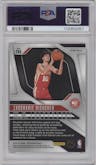 Zaccharie Risacher from the 2024-25 Panini Prizm set featuring a Pink Ice parallel graded by PSA and given an overall grade of 10.
