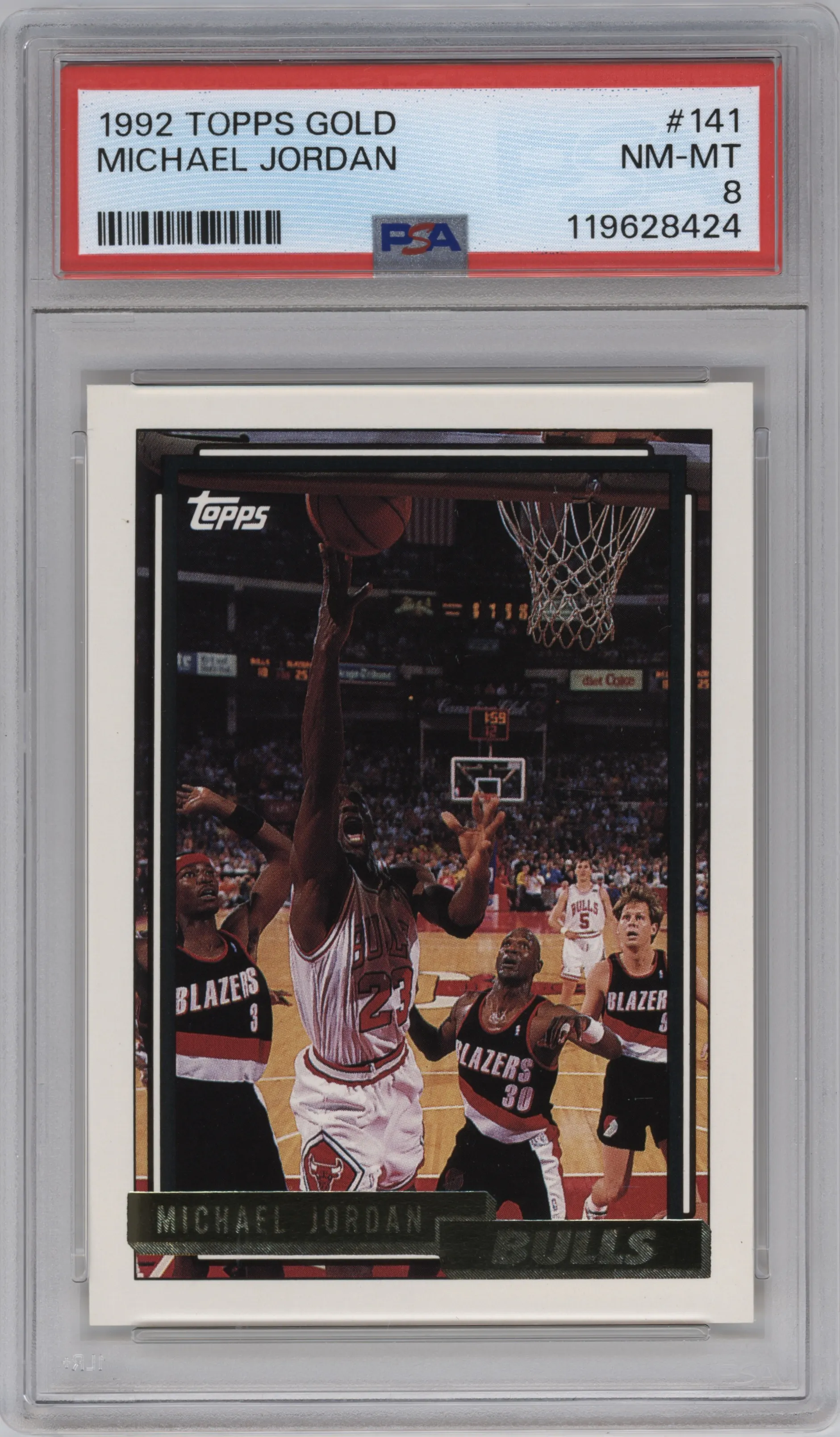 1992 Topps Michael Jordan Gold PSA 8