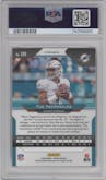 Tua Tagovailoa from the 2020 Panini Prizm set featuring a Disco parallel graded by PSA and given an overall grade of 10.