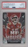 Patrick Mahomes II from the 2022 Panini Donruss Optic set graded by PSA and given an overall grade of 10.