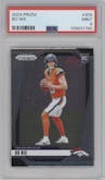 Bo Nix from the 2024 Panini Prizm set graded by PSA and given an overall grade of 9.