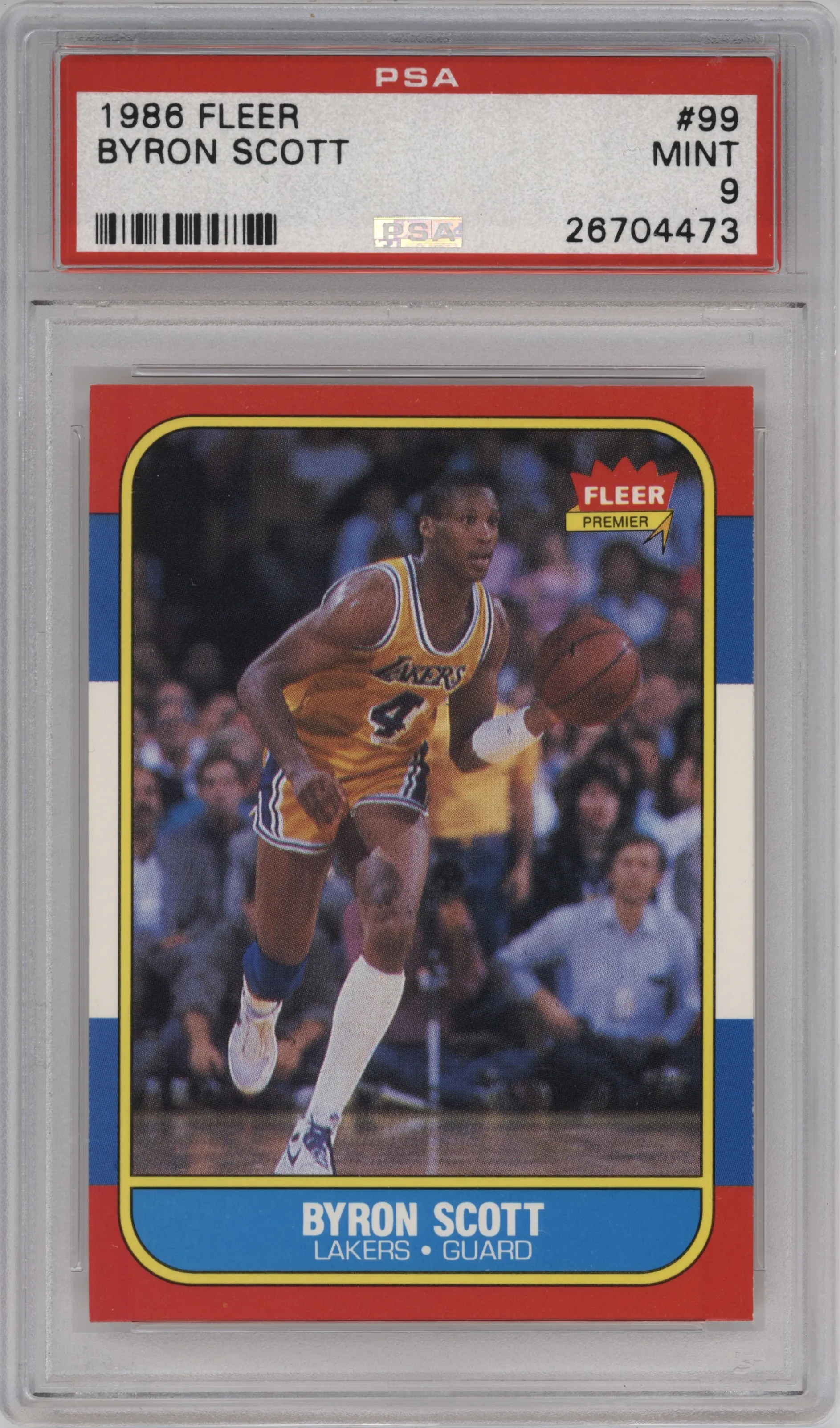1986 Fleer Byron Scott PSA 9