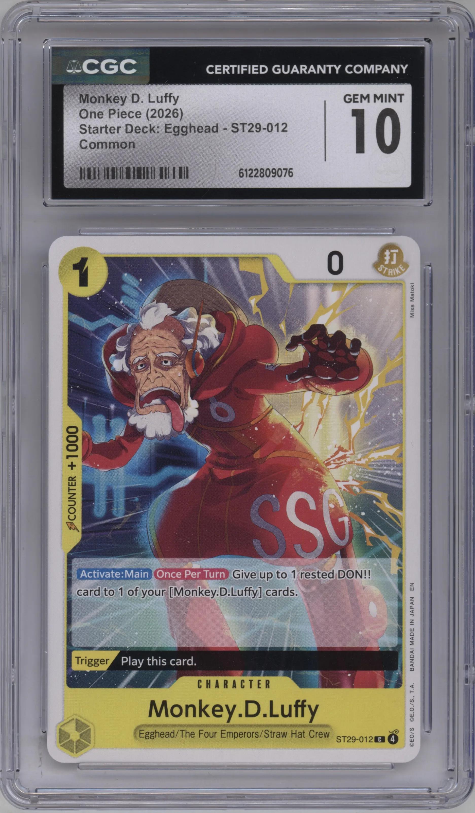2026 One Piece Egghead Starter Deck Monkey.D.Luffy C #ST29-012 C CGC 10