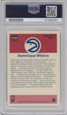 Dominique Wilkins from the 1986-87 Fleer set graded by PSA and given an overall grade of 8.