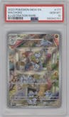 Machoke from the 2023 Pokemon SV set graded by PSA and given an overall grade of 10.