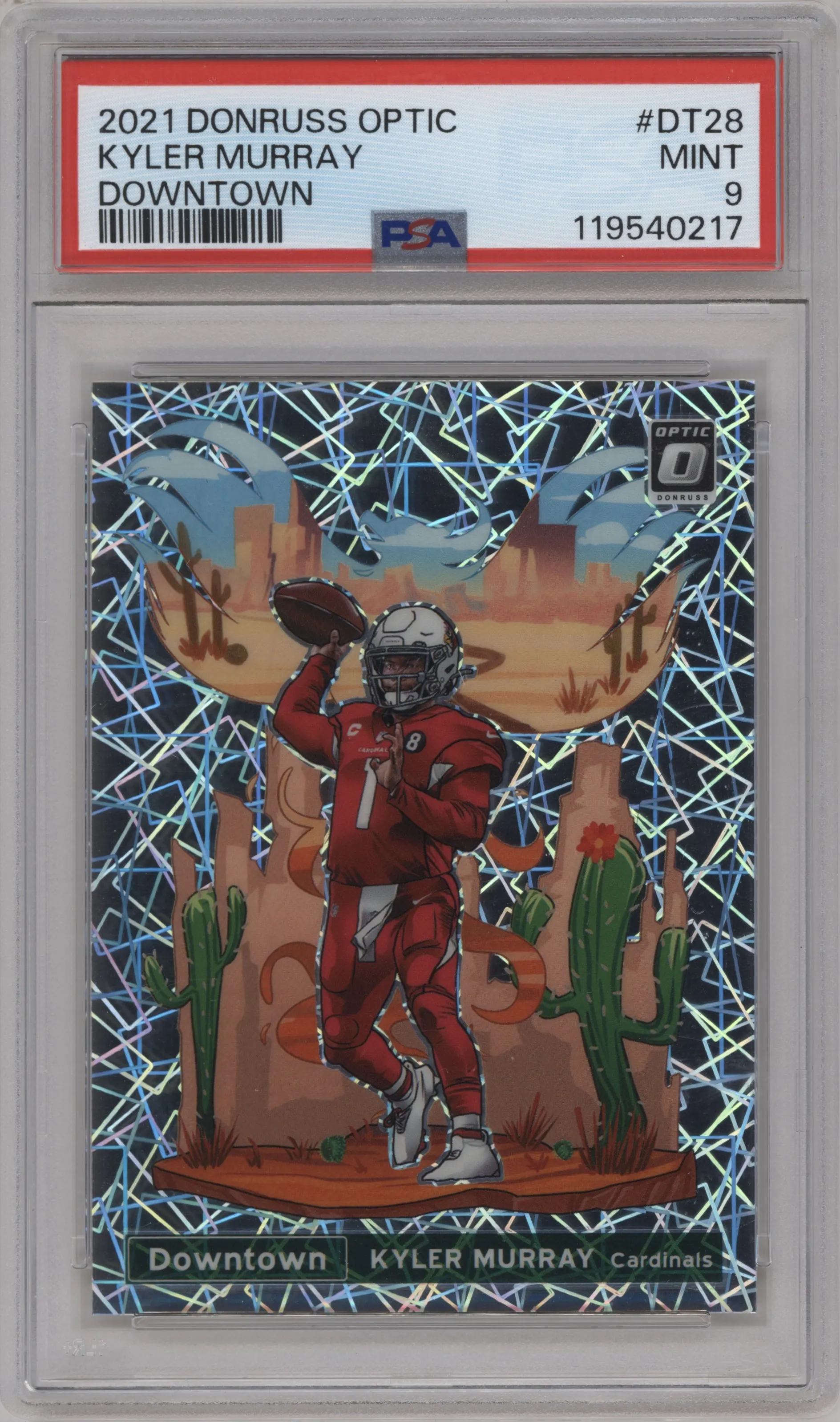 2021 Panini Donruss Optic Downtown Kyler Murray #DT-28 PSA 9