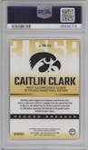 Caitlin Clark from the 2024 Panini Caitlin Clark Collection set graded by PSA and given an overall grade of 9.