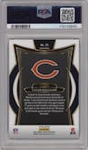 Caleb Williams from the 2024 Panini Select set featuring a Tri-Color Prizm parallel graded by PSA and given an overall grade of 9.