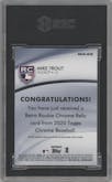 Mike Trout from the 2020 Topps Chrome set graded by SGC and given an overall grade of 9.