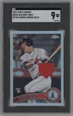 Mike Trout from the 2020 Topps Chrome set graded by SGC and given an overall grade of 9.
