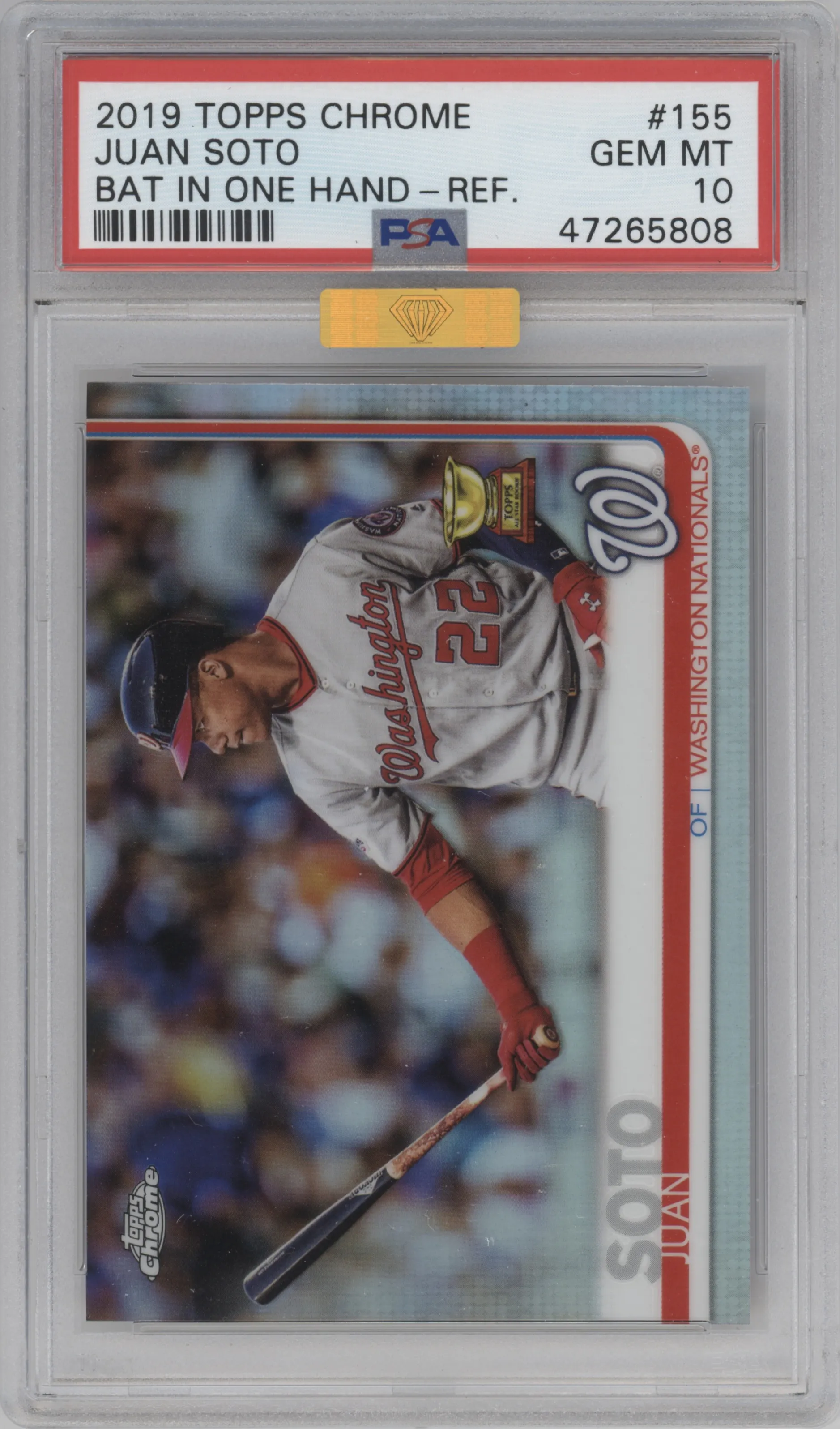2019 Topps Chrome Juan Soto Refractor PSA 10
