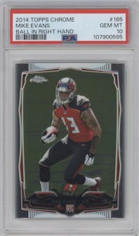 Mike Evans from the 2014 Topps Chrome set graded by PSA and given an overall grade of 10.