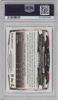 Mike Evans from the 2014 Topps Chrome set graded by PSA and given an overall grade of 10.