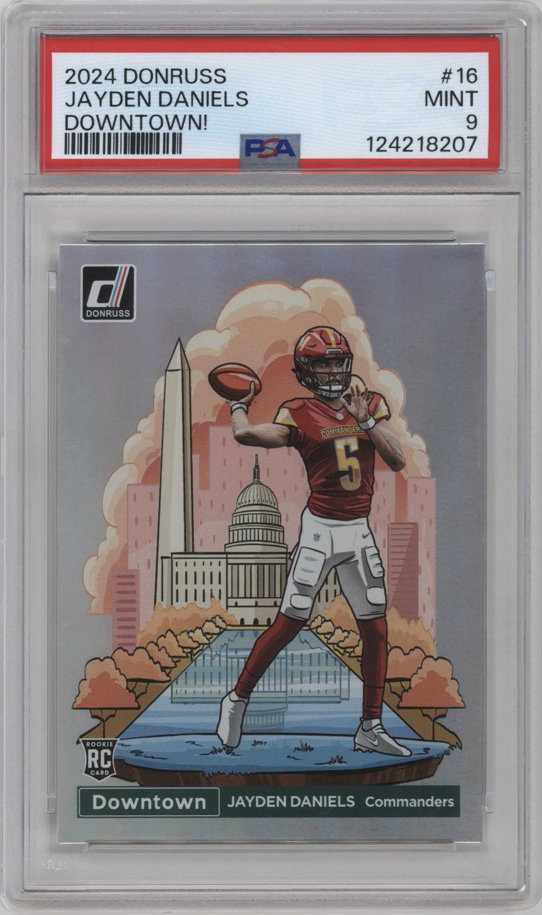 2024 Donruss Downtown Jayden Daniels #16 PSA 9