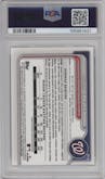 Dylan Crews from the 2024 Bowman Mega Box set graded by PSA and given an overall grade of 10.