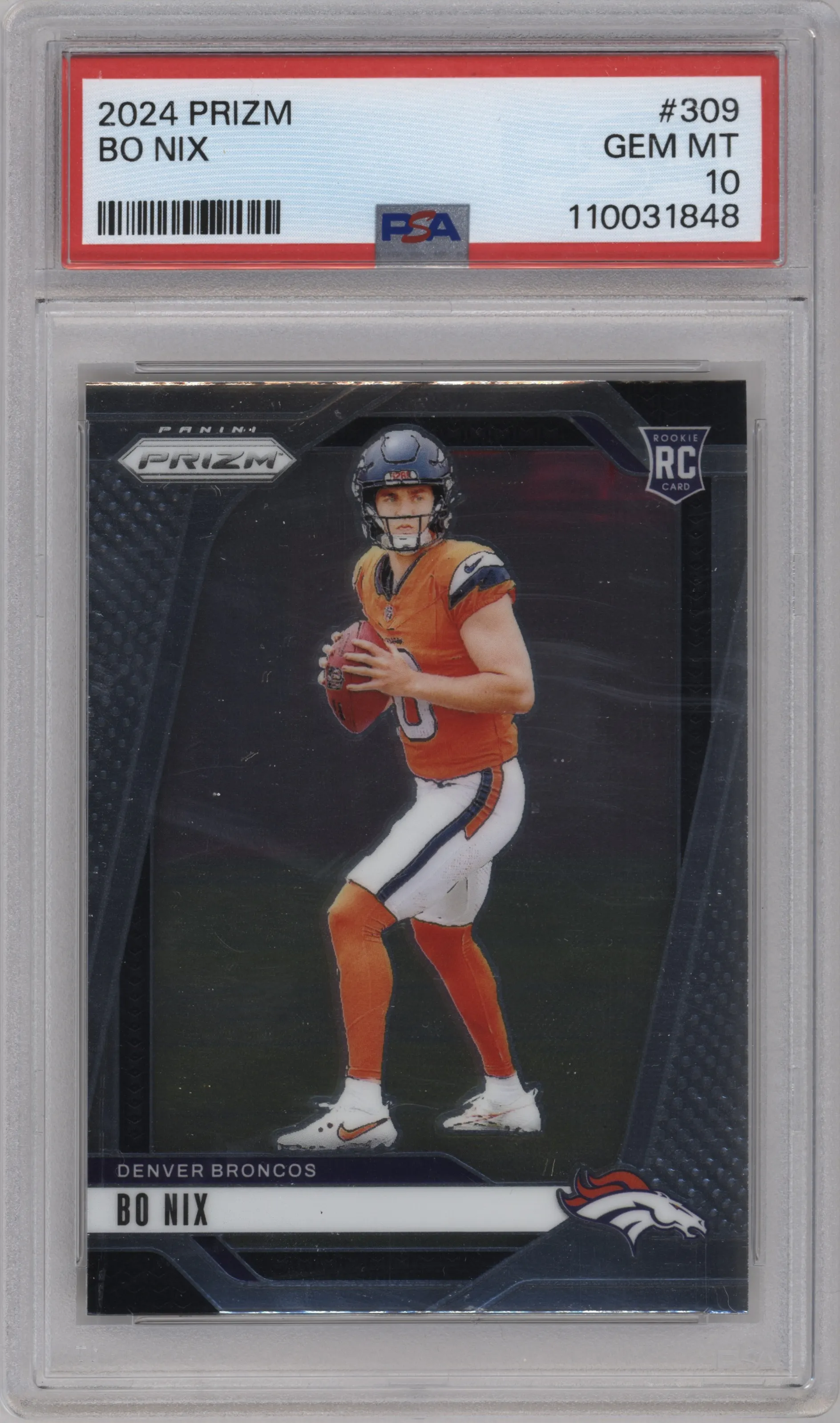 2024 Panini Prizm Bo Nix #309 PSA 10