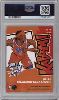 Shai Gilgeous-Alexander from the 2024-25 Panini Revolution set graded by PSA and given an overall grade of 10.