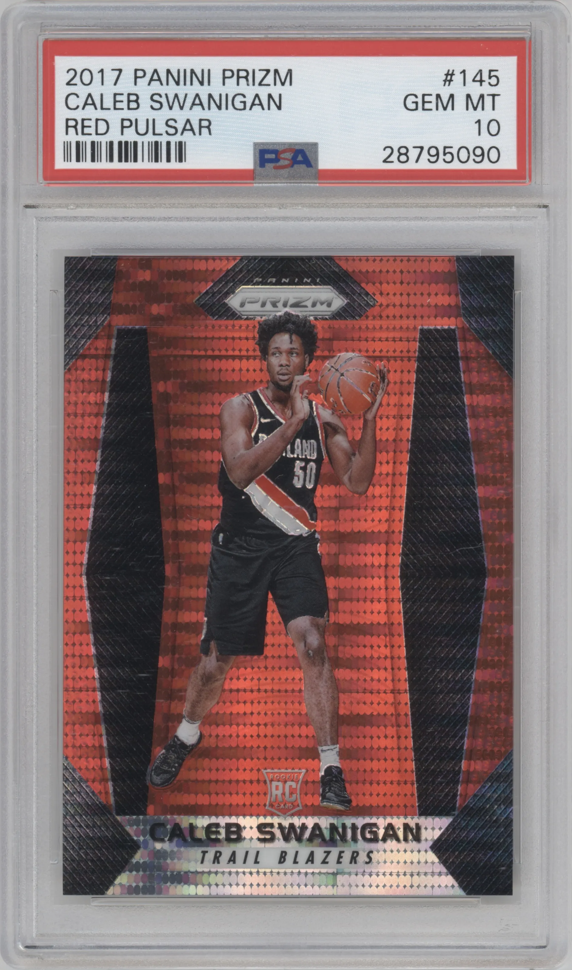 2017 Panini Prizm Caleb Swanigan Red Pulsar #145 PSA 10