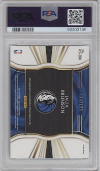 Jalen Brunson from the 2018-19 Panini Select  set graded by PSA and given an overall grade of 10.