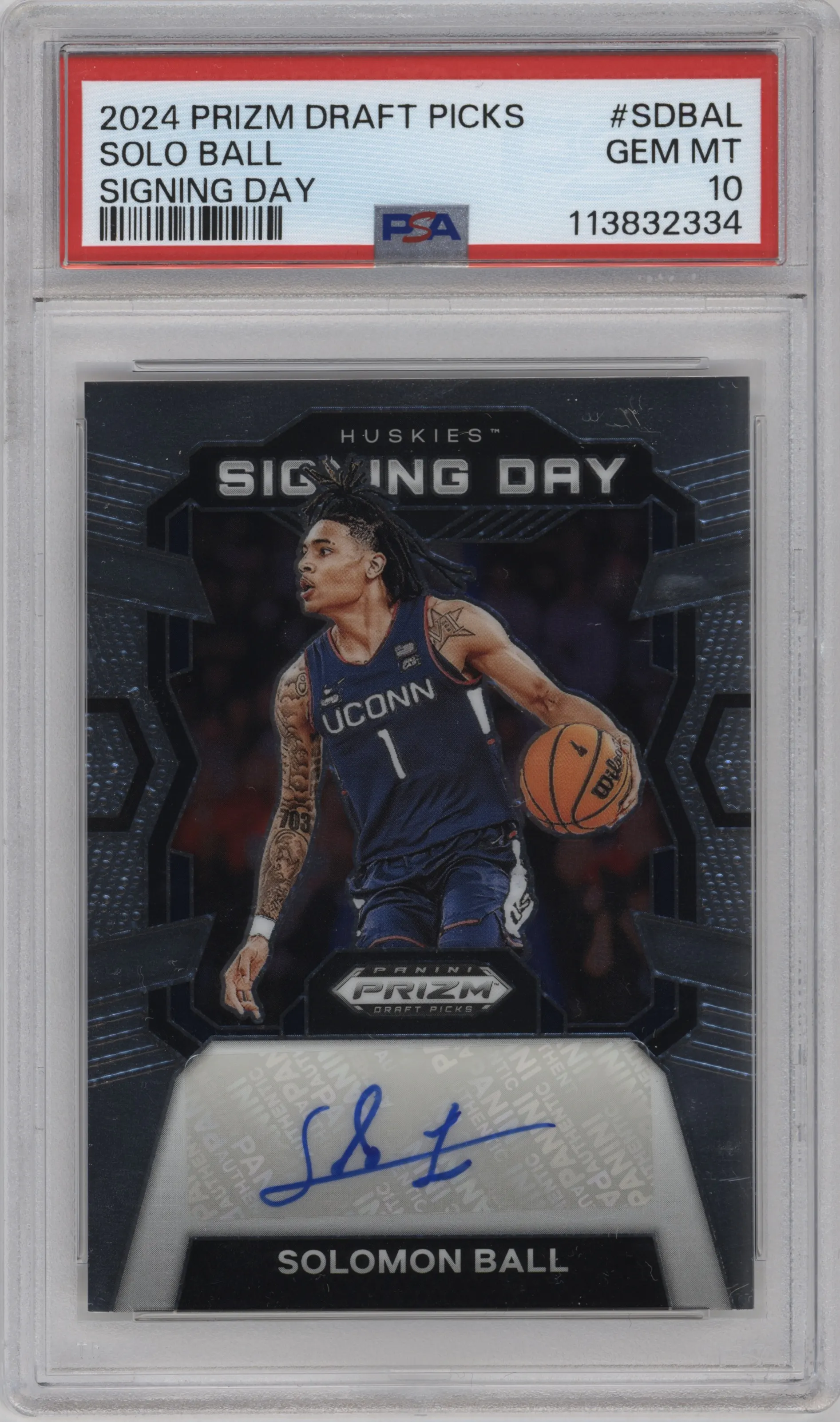 2024 Panini Prizm Draft Picks Signing Day Solomon Ball PSA 10