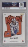 Josh Allen from the 2023 Panini Absolute set graded by PSA and given an overall grade of 10.