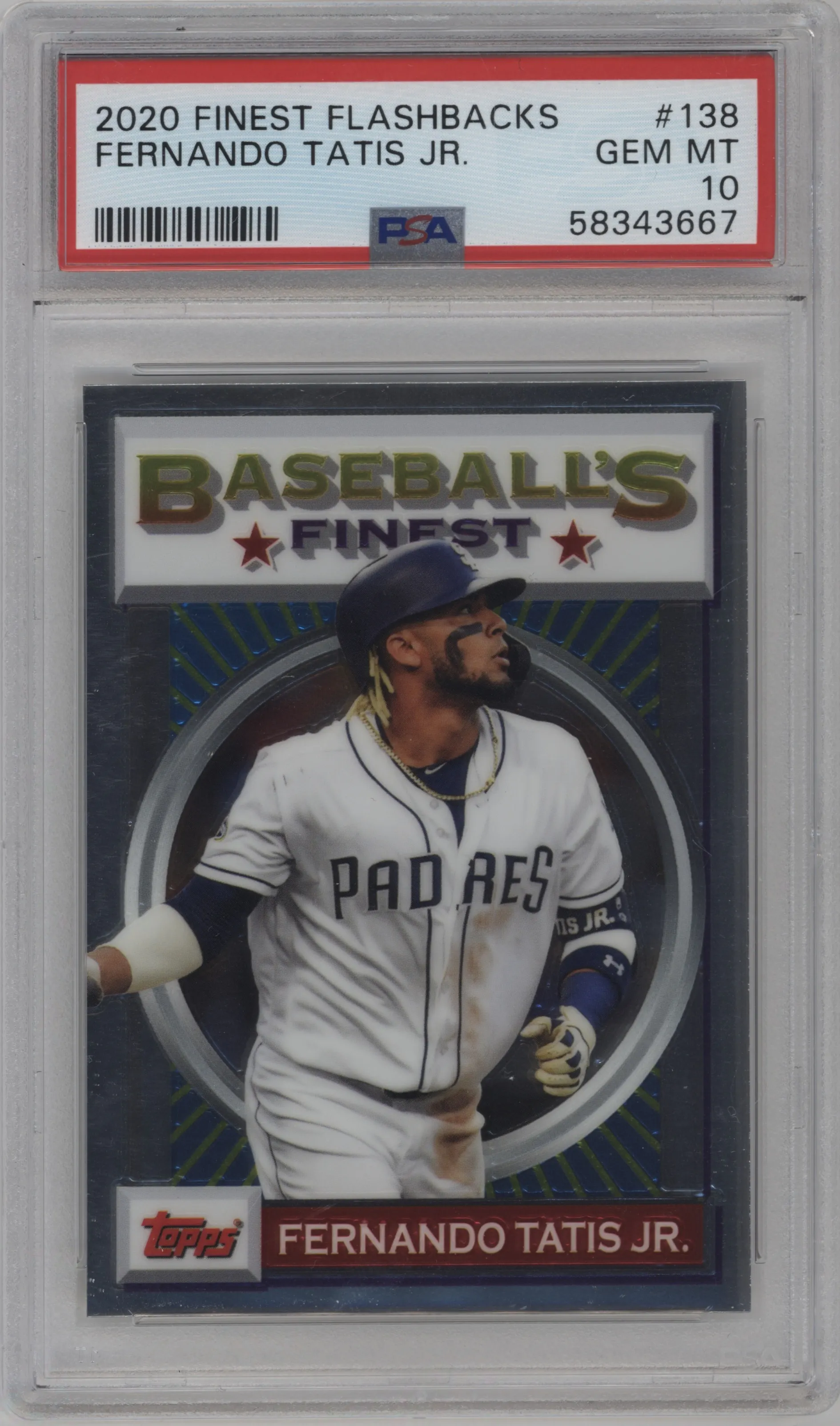 2020 Topps Finest Flashbacks Fernando Tatis Jr. #138 PSA 10