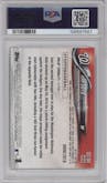 Juan Soto from the 2018 Topps Update set featuring a Gold parallel graded by PSA and given an overall grade of 9.