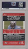 Calvin Johnson from the 2007 Bowman Chrome set featuring a Refractor parallel graded by PSA and given an overall grade of 10.