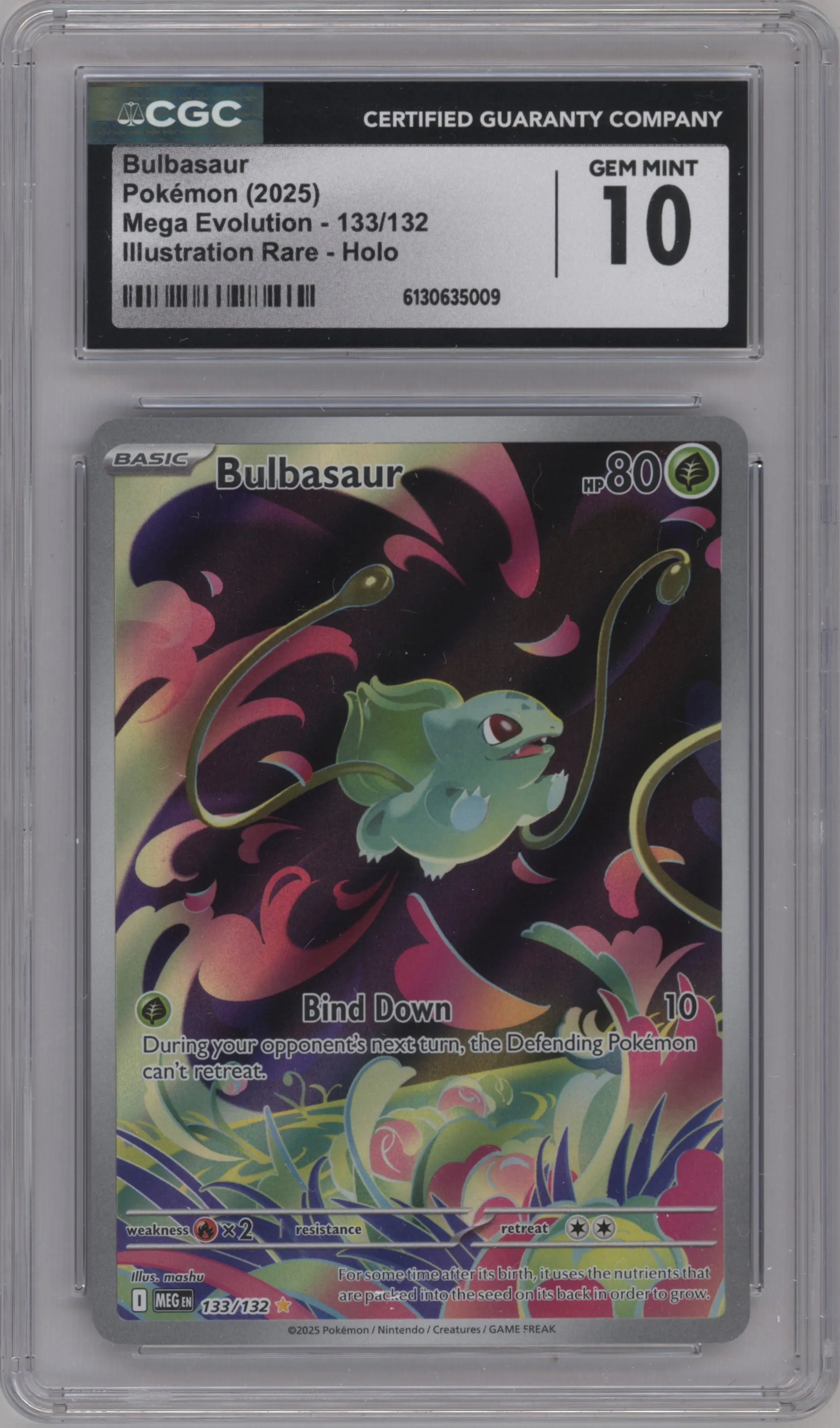 2025 Pokemon Mega Evolution Bulbasaur #133 CGC 10