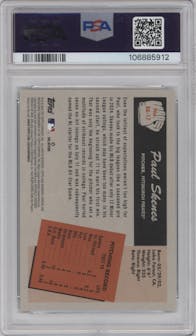 Paul Skenes from the 2024 Bowman's Best set graded by PSA and given an overall grade of 10.