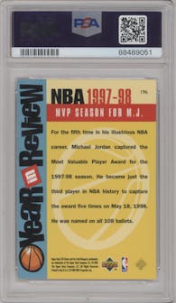 Michael Jordan from the 1998-99 Upper Deck Choice set graded by PSA and given an overall grade of 9.