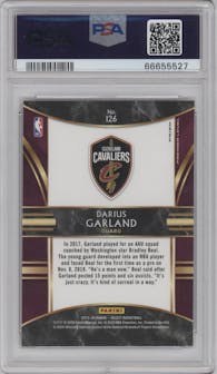 Darius Garland from the 2019-20 Panini Select set featuring a Red Wave parallel graded by PSA and given an overall grade of 9.