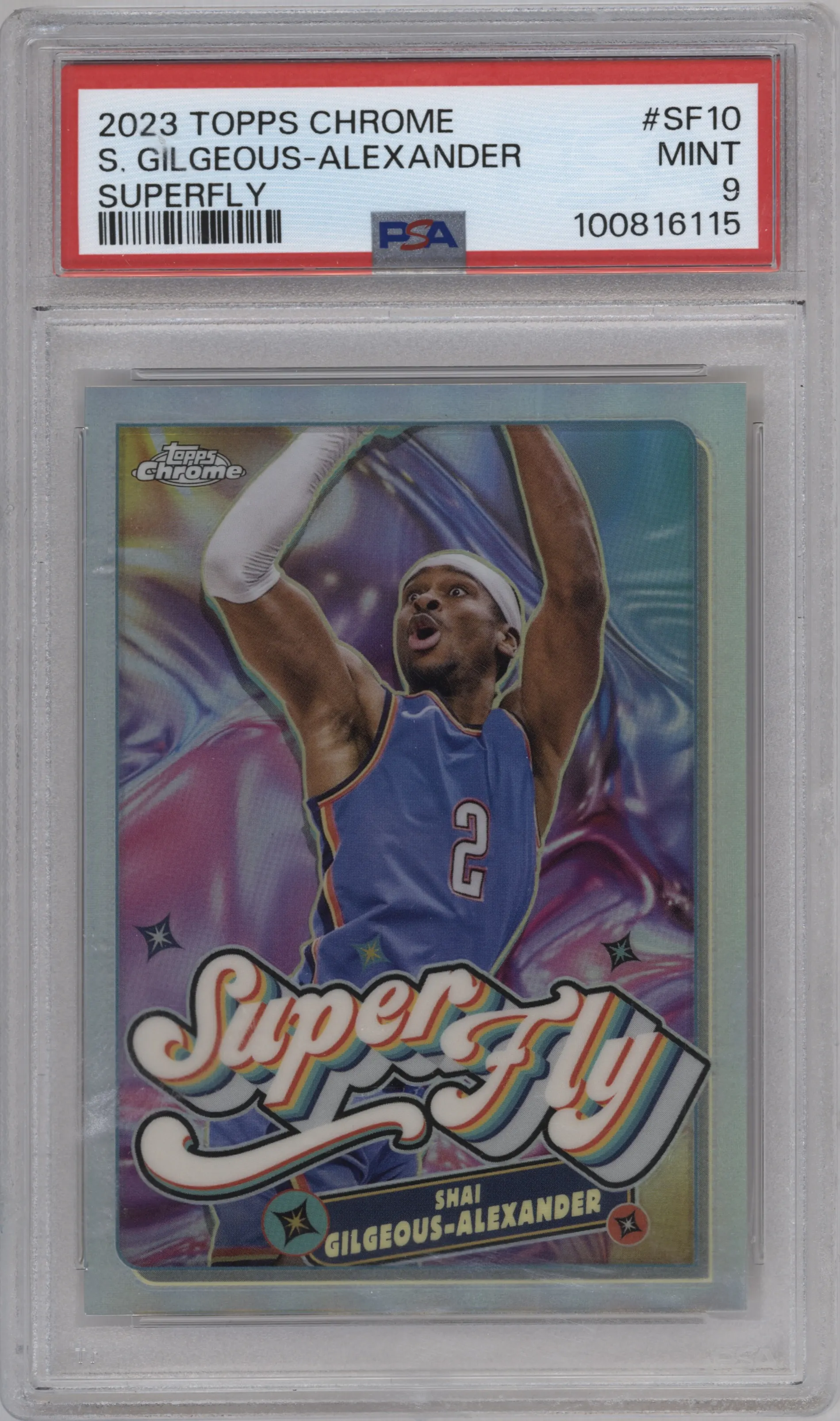 2023 Topps Chrome Superfly Shai Gilgeous-Alexander PSA 9