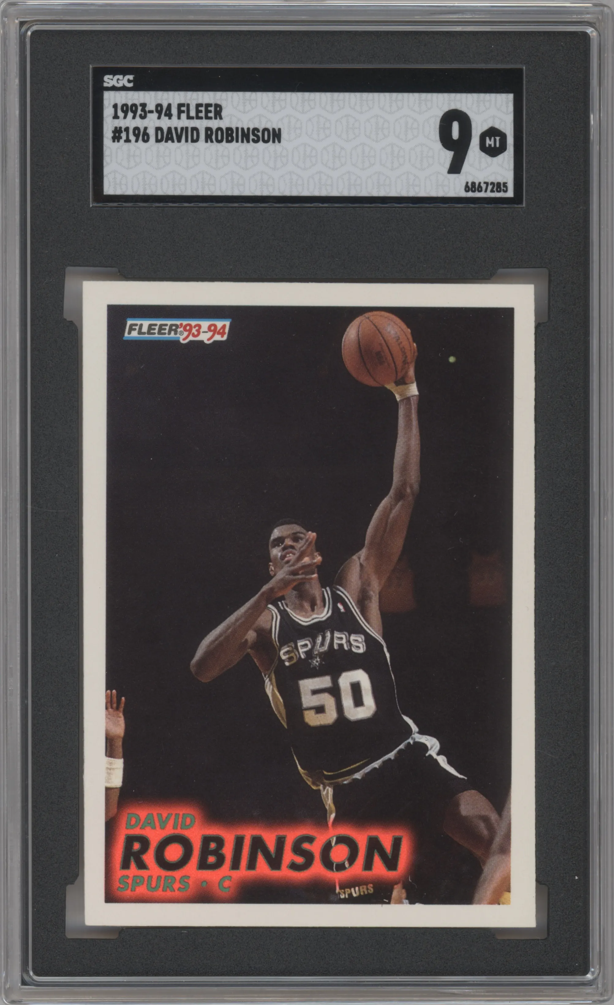 1993 Fleer David Robinson #196 SGC 9