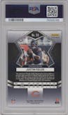 Justin Fields from the 2022 Panini Mosaic set featuring a Genesis parallel graded by PSA and given an overall grade of 10.