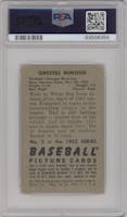 Orestes Minoso from the 1952 Bowman set graded by PSA and given an overall grade of 1.5.