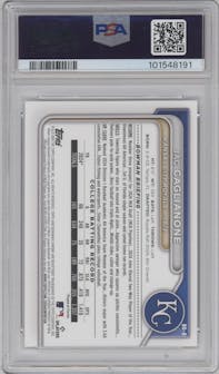 Jac Caglianone  from the 2024 Bowman Draft set graded by PSA and given an overall grade of 10.