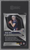Drake Maye from the 2024 Panini Prizm set graded by SGC and given an overall grade of 9.5.