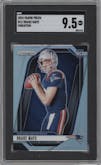 Drake Maye from the 2024 Panini Prizm set graded by SGC and given an overall grade of 9.5.