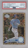 Eric Hosmer from the 2011 Topps Update set featuring a Cognac Diamond Anniversary  parallel graded by PSA and given an overall grade of 10.